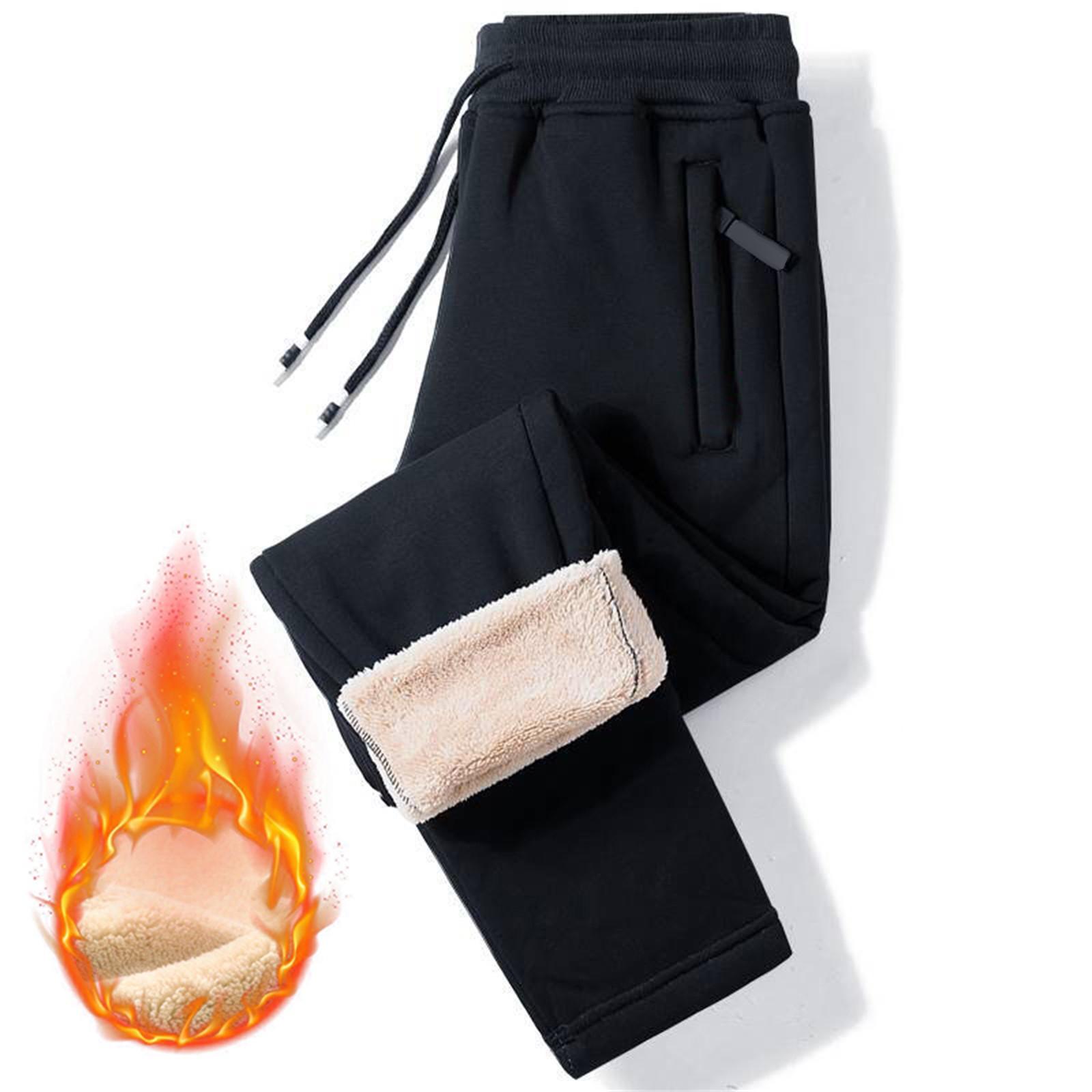 

Мужские повседневные спортивные брюки с утепленными флисовыми карманами на флисовой подкладке M чёрный