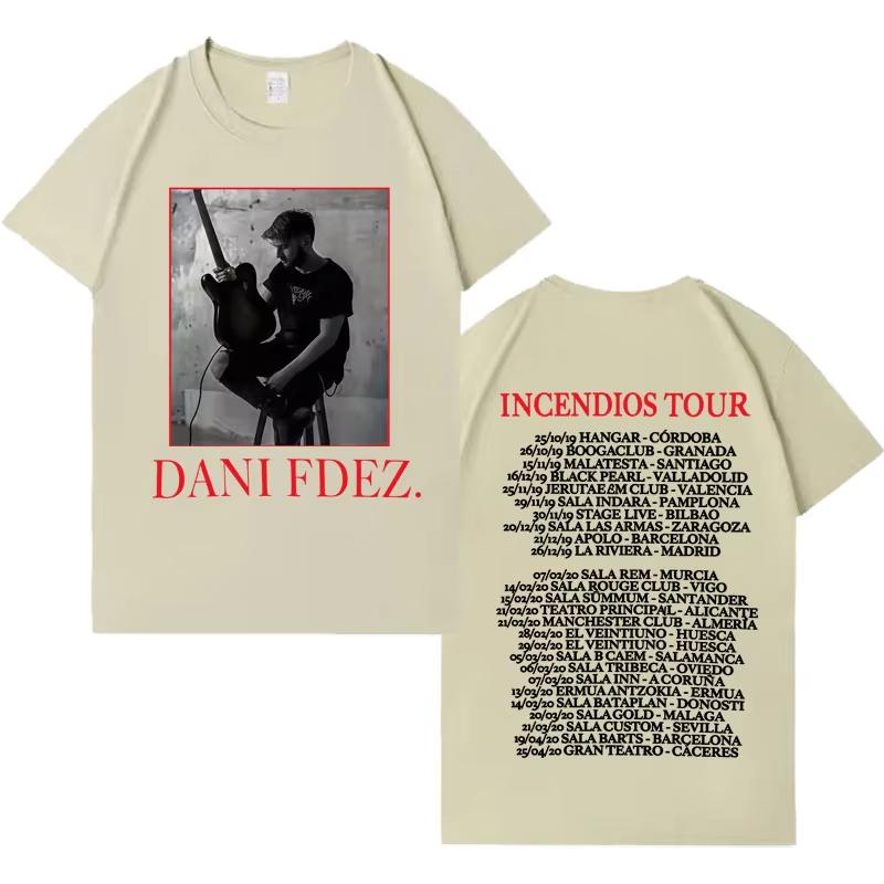 Rapper Dani Fernandez Fashion Tour Tshirt Unisex Women Tshirts Comfort Classic Casual Y2K High Quality Fashion Casual Tshirts