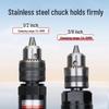 Gaobao Pneumatic Air Drill, 3/8" and 1/2", Variable Speed, Forward/Reverse, Powerful Straight Shank Drill.
