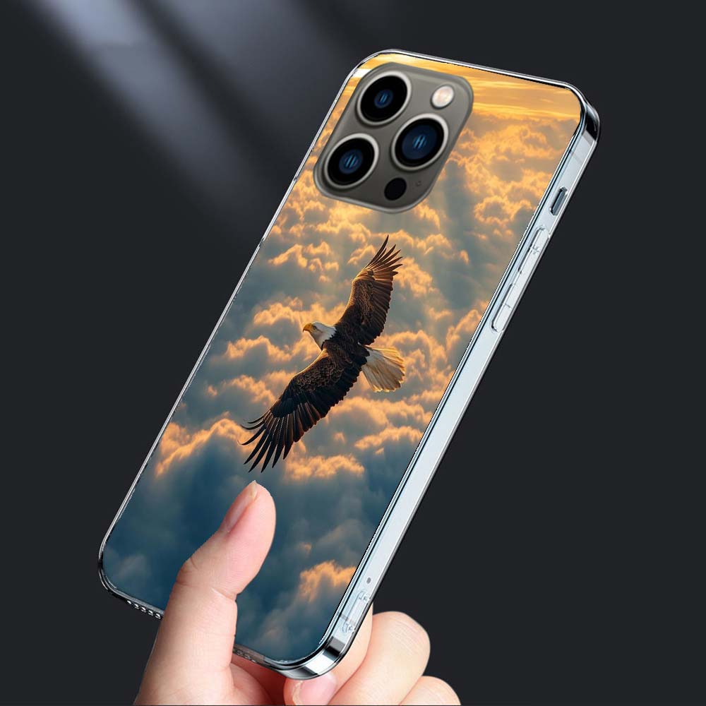 Coque de téléphone Aigle en plein vol Chasse Pour Iphone 16E 15 Pro 14 Plus 17E 16 17 Pro Max Air 11 12 13 Mini Antichoc Capa Jolie Housse
