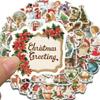 50PCS Romantic Christmas Stickers Home Decorative for Home 2025 Wall Sticker Gift Year Christmas 2025 Creative DIY Sticker