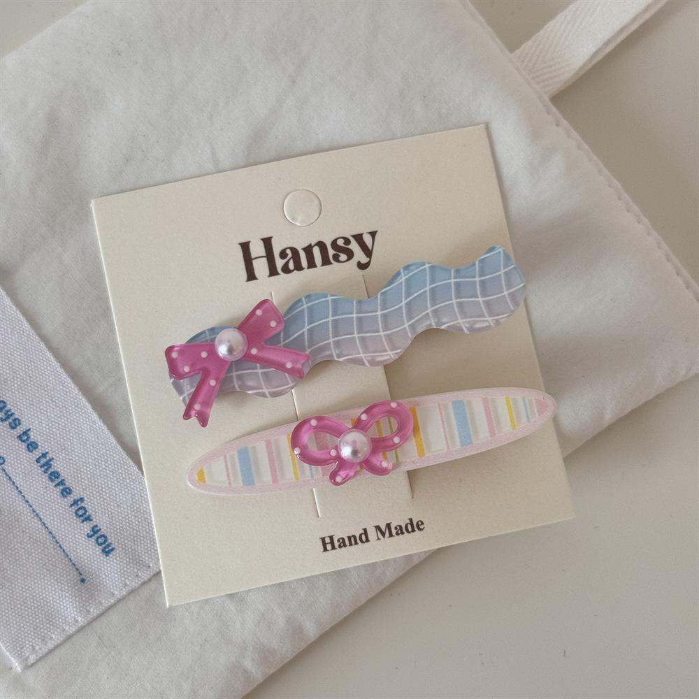 2/3Pcs Cute Cartoon Floral Pink Duckbill Clips Korean Sweet Hair Side Clips Women Girl Bangs Hairpins Headwear Style Accessories