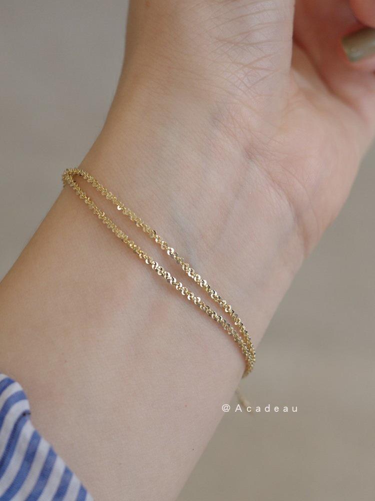 S925 Sterling Silver Gold-Plated Starry Starlight Bracelet – Stylish, Cool, and Sparkling Jewelry for Women Gold Adjustable 15+3cm