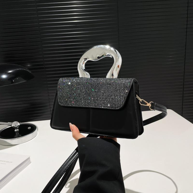 Contrasting color splicing new popular fashion trend niche handbag texture shoulder messenger bag women's bag