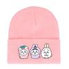 Chiikawa Usagi Round Top Dopamine Print Knit Hat For Enthusiasts Animation