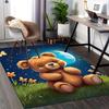 1 Stück Teddybär Bürostuhlmatte Anime Cartoon Design, Rutschfester Teppich für Heimdekoration, Geeignet für Alle Jahreszeiten