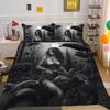 Beauty Skull Printed Comforter Cover Set Twin Size Polyester Bedspreads Man Fashion Design Duvet Cover Set