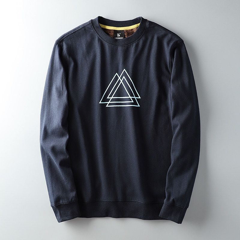 Trendy Label Cutting Cattle Goods Winter Fashion Original Order Sweatshirt Navy blue M