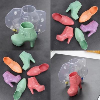 Plastikowa Forma 3D Damskich Butów Forma Czekoladowa Narzędzie do Dekoracji Tortu DIY Damskie Buty Forma na Cukierki Forma do Pieczenia