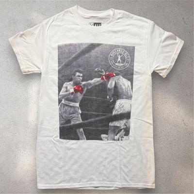 Muhammad Ali Hybrid Apparel Graphic Tee White Red Foil Boxing  Shirt Mens Small