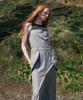 Yusentig Suspender Pocket Dress Melange Grey Aw4Mo4701F