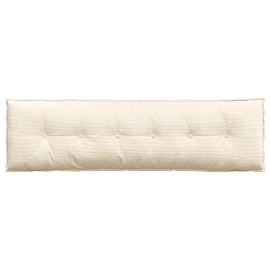 Back Cushion Cream 180 x 50 cm Cord Fabric
