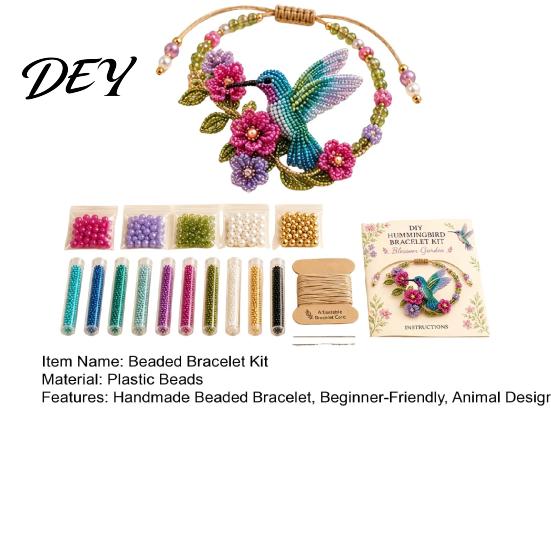 Creative Craft Kits for Adults DIY Beaded Bracelet Making Kit, Beginner-Friendly Animal Bead Kit Beadwork Jewelry Crafting Set Adults, Lovers
