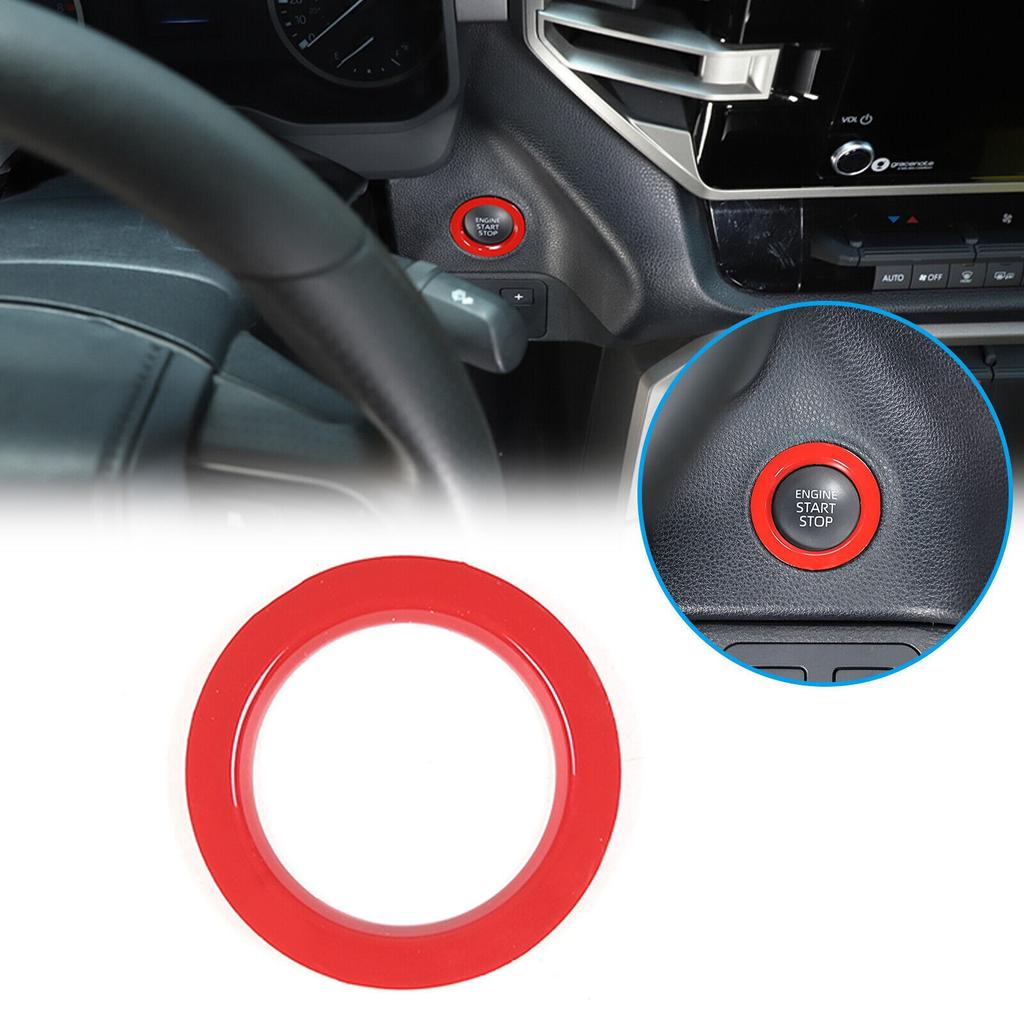 For Toyota Tundra/Sequoia 2022-2024 Red Console Car Started Button Ring Trim Kit