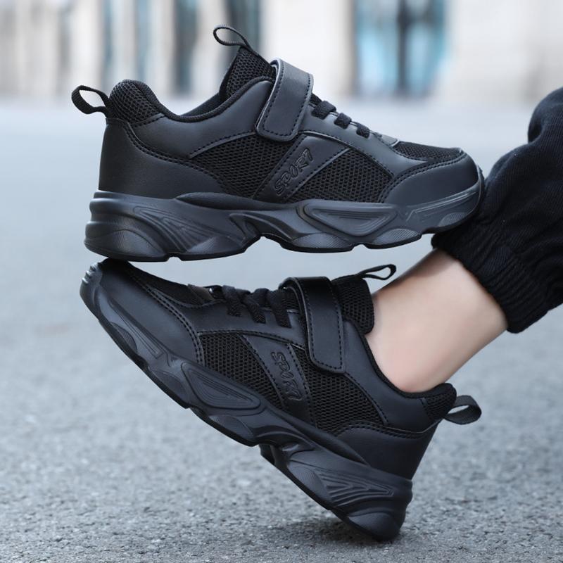 Summer Children Sneaker Boys Casual Shoes Black Breathable Student Running Shoes Fashion Kids Girls Outdoor Sport Tennis