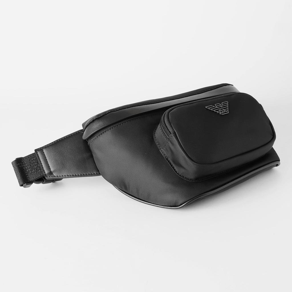 ARMANI Armani Waist Bag EM001805 AF13454 UC001 ASV Recycled Nylon Belt Bag Black Bag/Body [Used]