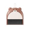 Small Broom Dustpan Set Cartoon Teddy Bear Household Desktop Garbage Shovel Small Dustpan Mini Foldable