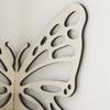 Wooden Craft Butterfly Hollow Crystal Storage Shelf Simple Home Wall Ornament Decoration