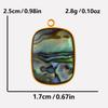 6pcs Real Natural Abalone Shell Geometric Charm Stainless Steel Charms For Jewelry Making Supplies Ocean Pendants DIY Materials