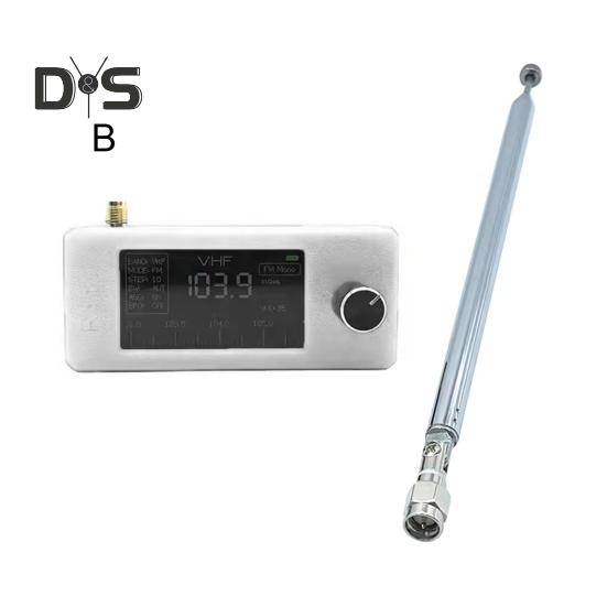 0,5–108 MHz tragbares Mini-Radio, wiederaufladbar, Taschenformat, 1,9-Zoll-IPS-Bildschirm, Allband-Radioempfänger, HF/SW/MW/VHF-Radio