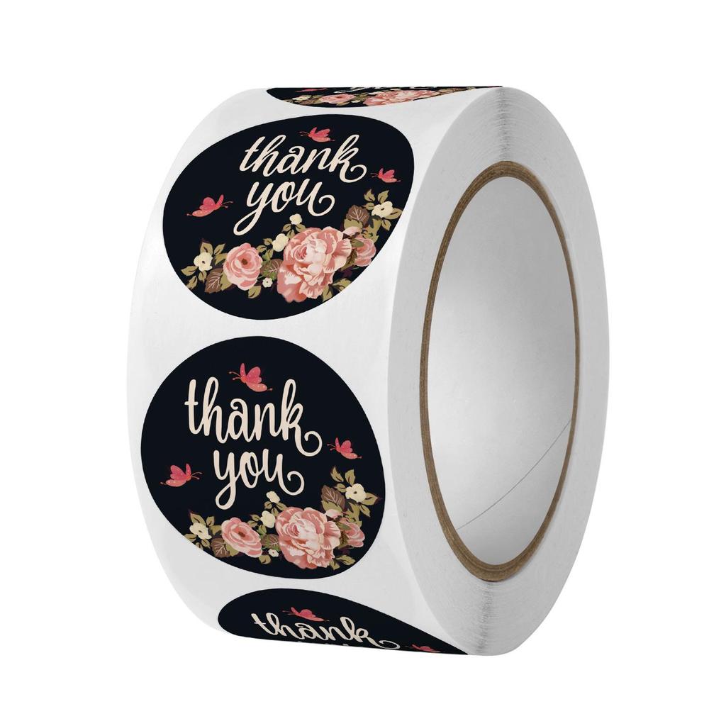 500 Self-Adhesive Thank You Dessert Stickers - Cartoons, Weddings, & Baking Seals for Children