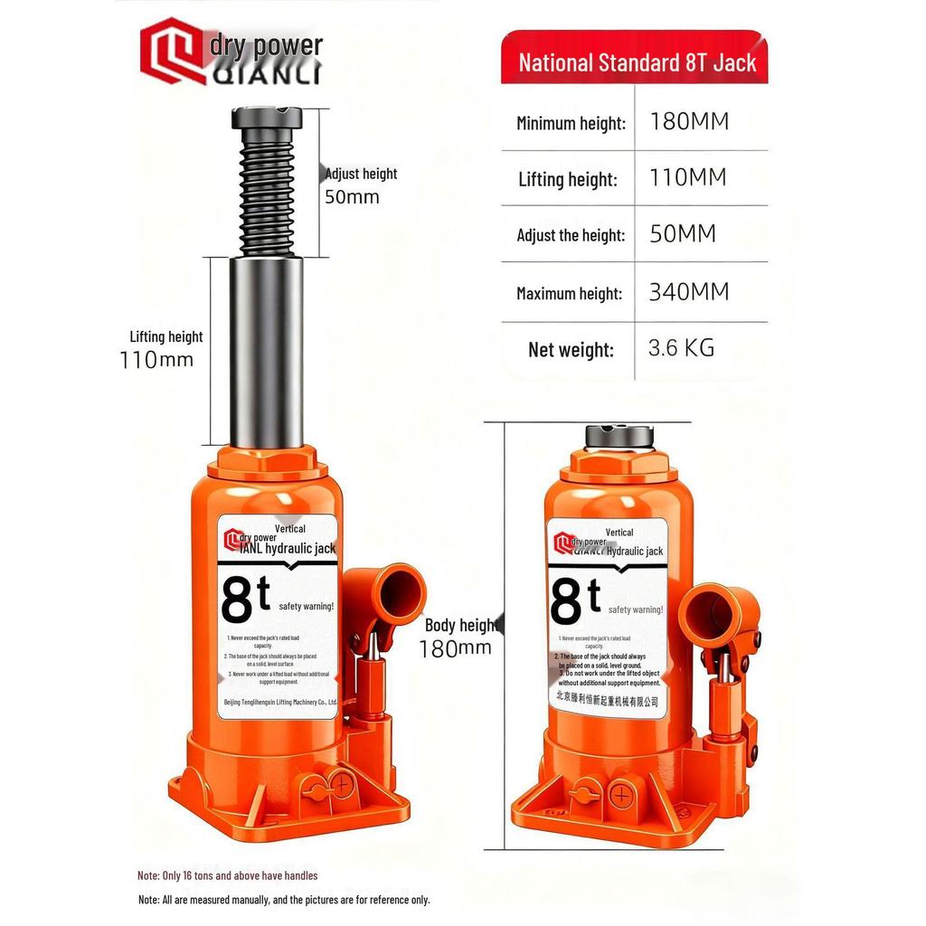 Low-Profile Hydraulic Jack with Safety Valve for Cars and Off-Road Use