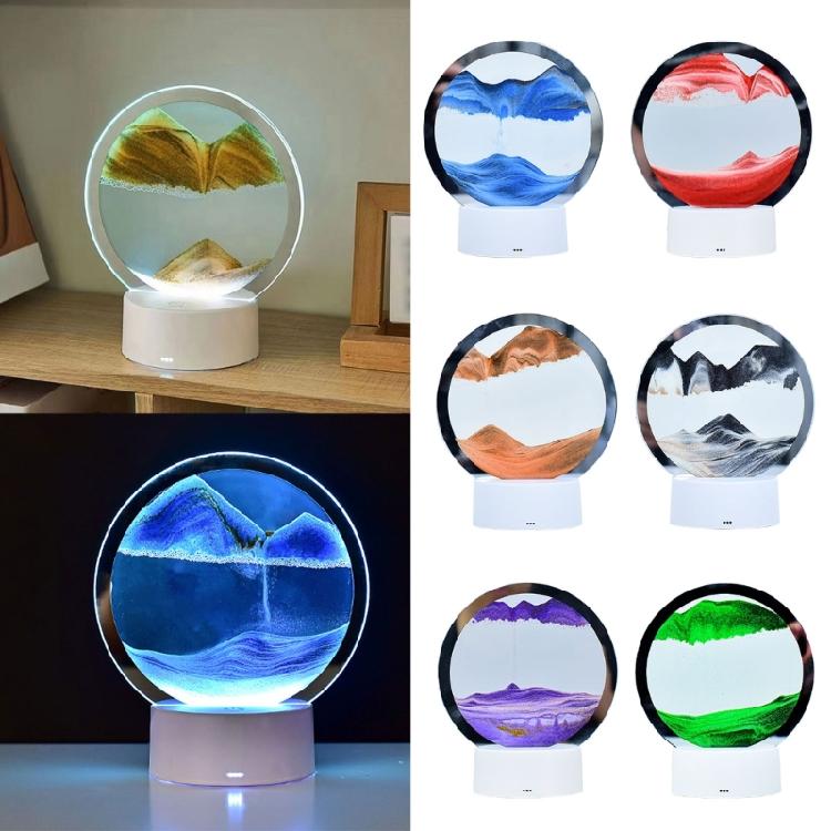 DynamicSand Lamp, Captivating Desk Decor, USB/Battery Operated Sand Art Lamp
