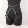 Punk Leather Thigh Harness Belt,Women Punk Belts PU Leather for Women, Waist Leg Garter for Party, Nightclub