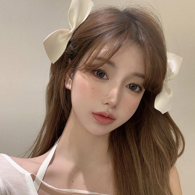 Black Velvet Bow Hairpin - Jisoo-Inspired Korean & Japanese Style Side Clip Hair Accessory