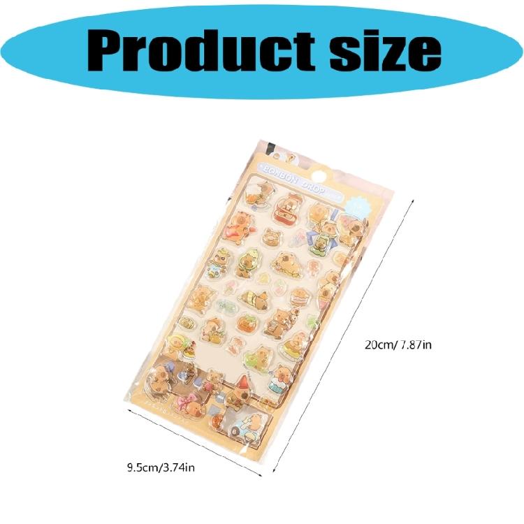 Embossed Decorative Sticker Adhesive PVC Resin Sticker For Water Bottle Pencil Case Notebook and Kids Room Wall Art