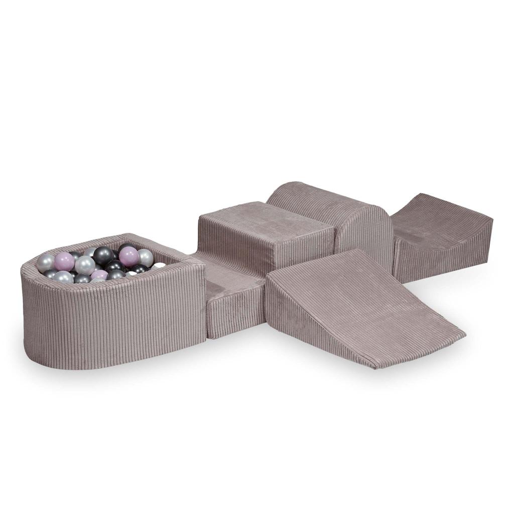 Foam Playground with Hill Corduroy Light Pink 100 Balls: Pearl, Silver, Light Pink Pearl, Metallic Graphite