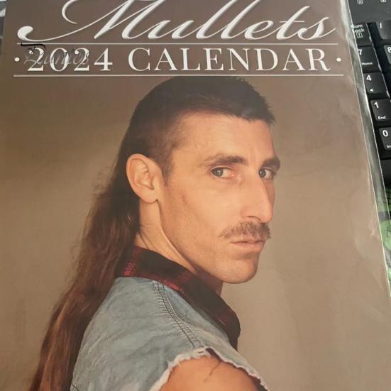 2024 Daily Calendar Maximize Productivity Hanging Ornamental Classic Modern World's Greatest Mullets Calendar Gift