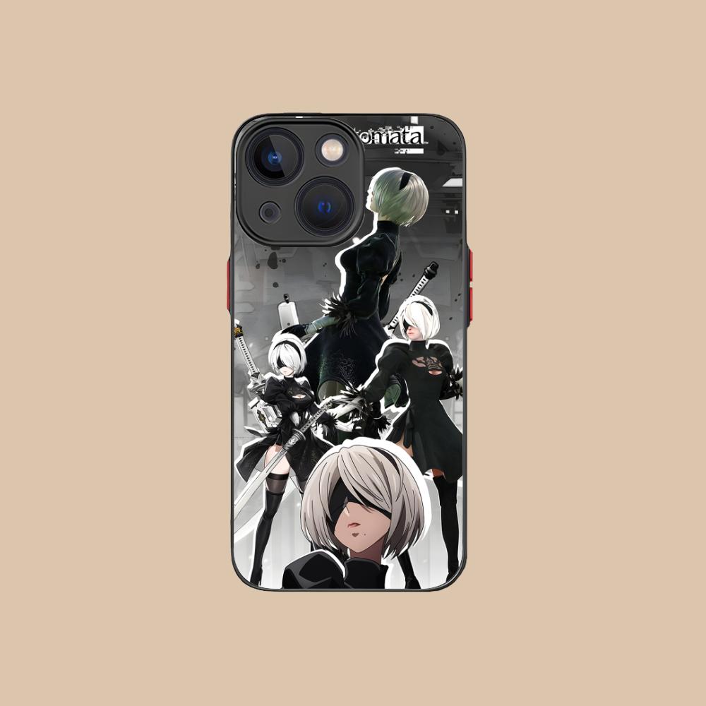 Anime Nier 2B Silicone Mobile Phone Case for iPhone 17 16 15 14 13 12 11 X XR XS Air Pro Max Plus Mini Colorful Cover
