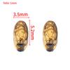 20PCS Stainless Steel Gold Plated Round Oval Dots Texture Small Spacer Beads for Needlework DIY Bracelet Jewelry Making Craft