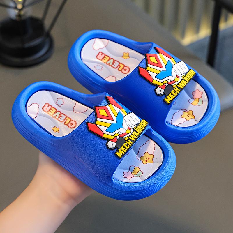 Jungen Cartoon Strand-Slipper - Sommer 2025, Indoor/Outdoor, Leicht, Rutschfest, Geruchlos, Weiche Sohle