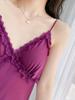 Vestaglia con Spalline Sottili in Seta di Ghiaccio - Sexy Accappatoio da Sposa per Primavera/Estate