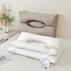 Cotton Cover Neck Support Pillow Sleeping Home Dorm Car Office Single Person 45x70cm Medium Firm Fiber Fill
