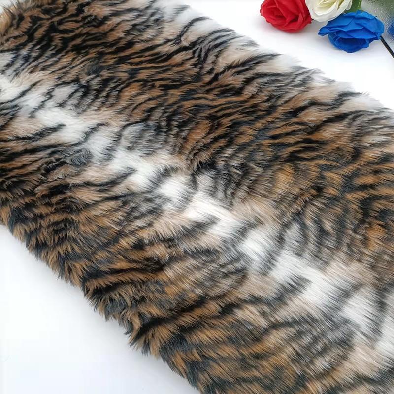 Dlouhý plyšový vzor zebra leopard tygr Zesílená teplá měkká látka z umělé kožešiny Umělá kožešina DIY šicí látka Podkladová látka