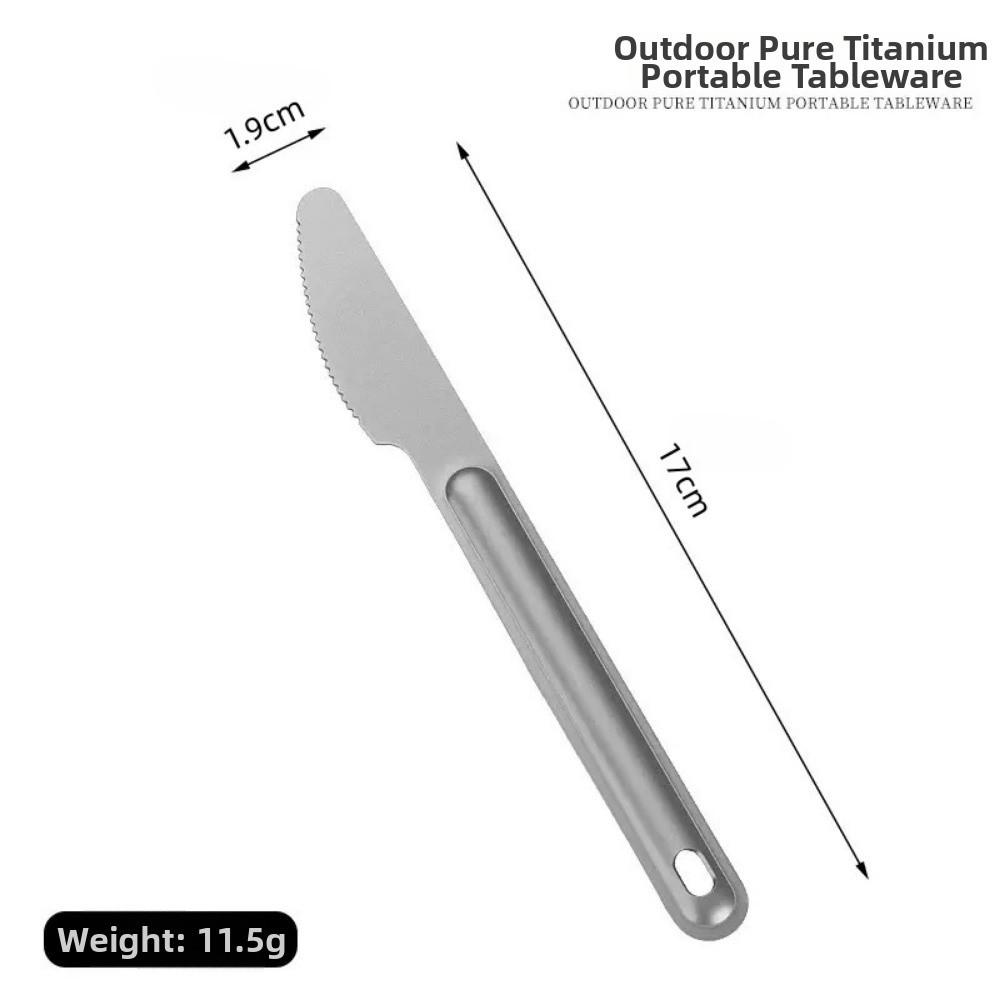 Long Handle Titanium Spoon Light Titanium Cutlery Fork New EDC Environmental