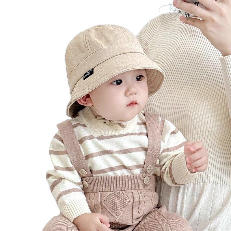 Autumn Sun Protection Japanese Style Pure Cotton Baby Bucket Hat for Toddlers - Trendy Korean Version for Boys & Girls
