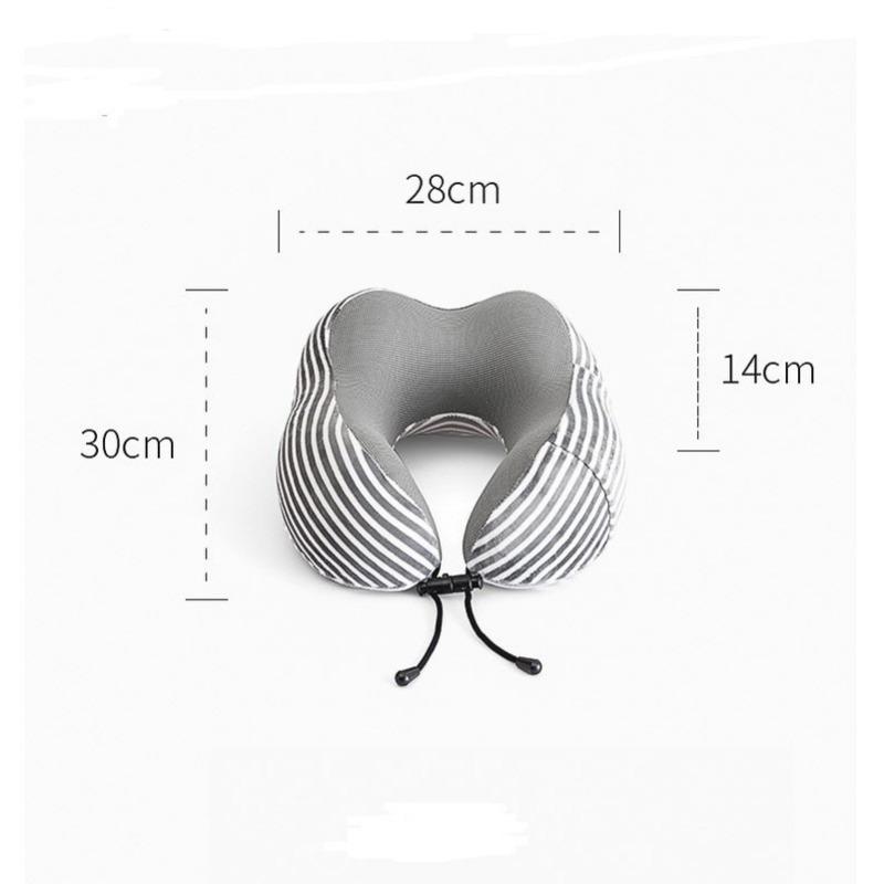 Travel Pillow Memory Foam U Shaped Neck Ergonomic Flight Pillow, Comfortable Head Cushion Support for Airplane, Train, Car.