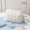 New Fashion Solid Color Soft Cotton Cosmetic Bag Portable Large Capacity Storage Bag Hand Carrying Cotton Clothes Wash Bag