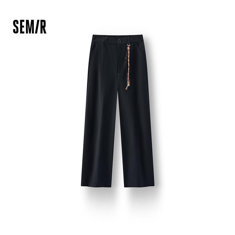 Semir Women's Loose-Fit Spring Casual Pants with Half Elastic Waist