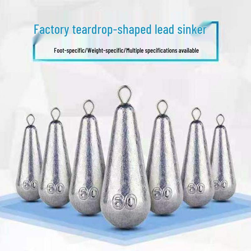 Teardrop Lead Sinkers for Long-Distance Sea Fishing - Anti-Snag Rod Accessories