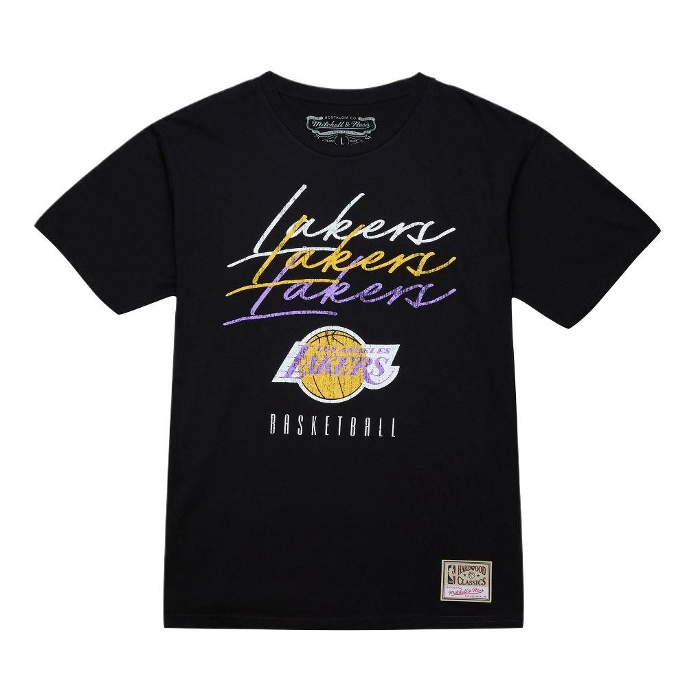 Mitchell & Ness 100% Cotton T Shirt Unisex Black MN25ATS30LA
