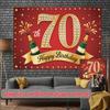 Party Backdrop 70Th Birthday Flat Celebration Photo Booth Front Door Decor