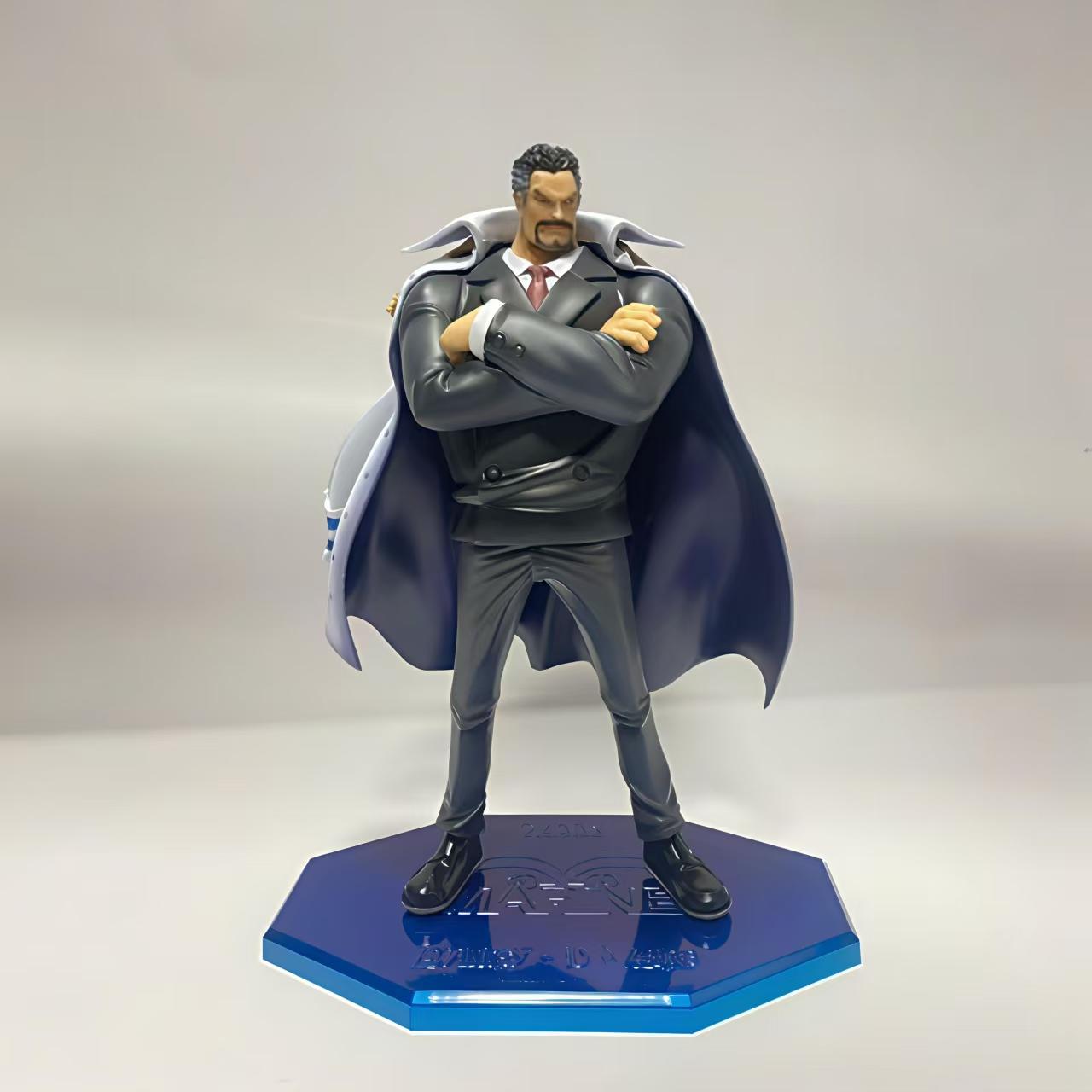 One Piece Anime Figure 26cm Vice Admiral Hero Karp Luffy granddad Figure Action Model Pvc Desktop Ornaments Toys Gift