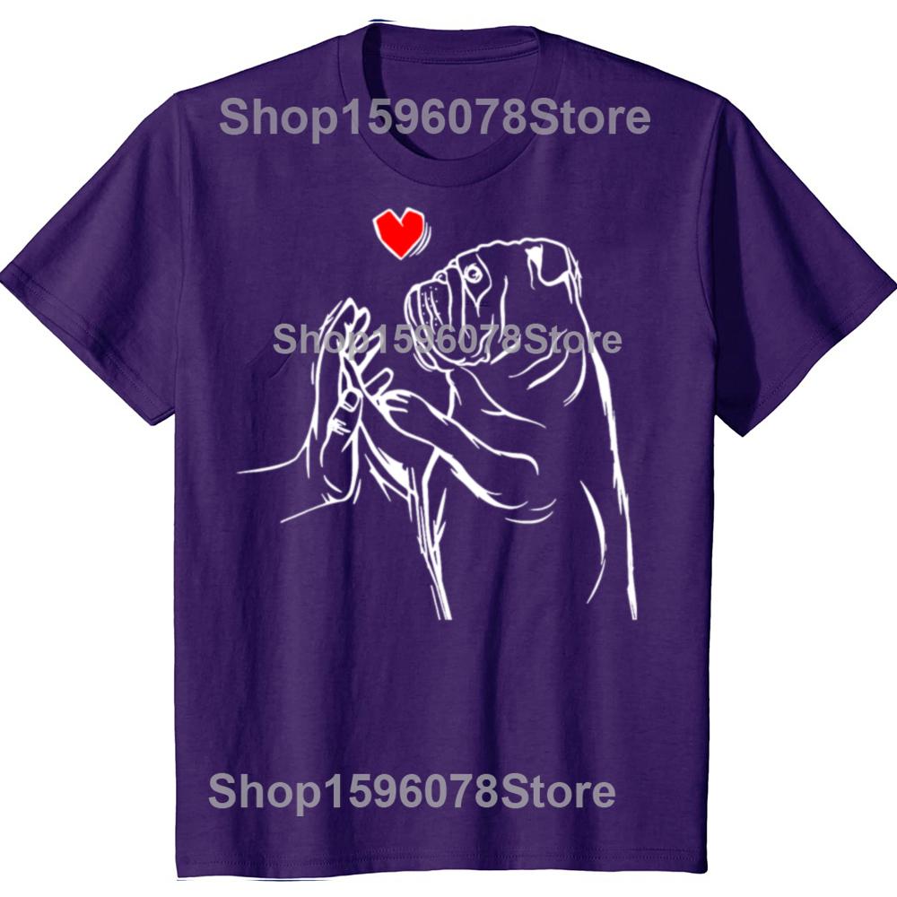English Bulldog Love Cute Bully Dog T Shirt Dog Lovers Black Graphic Cotton Streetwear Short Sleeve Birthday Gifts Tshirt Men