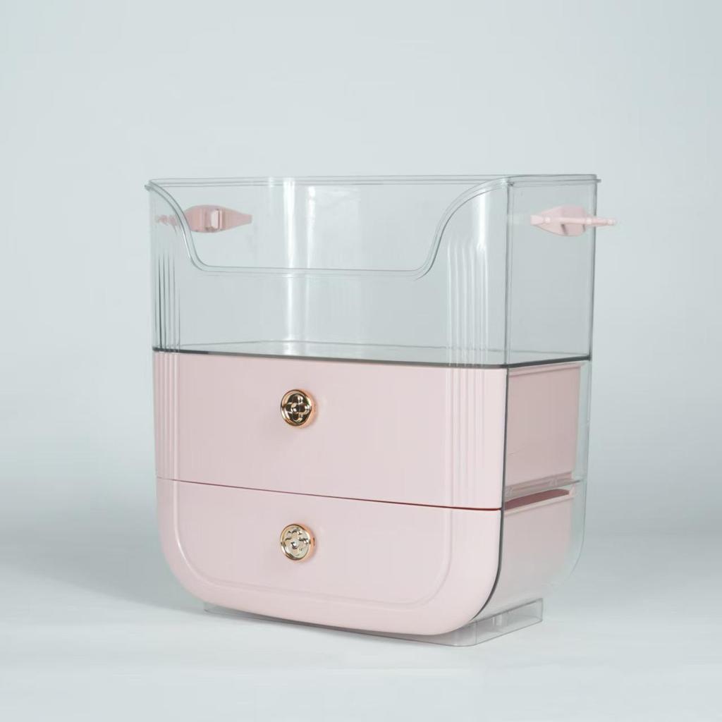 Custom Luxury Transparent Skincare Organizer Box – Large Capacity, Dustproof Design
