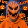 Creativity Halloween Cosplay Mask Orange Scary Ghost Headgear Pumpkin Full Face Mask  Unisex